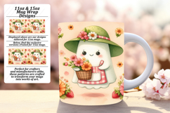 Delightful 15oz Mug Wrap Png Template , Cute Ghost Product Image 1