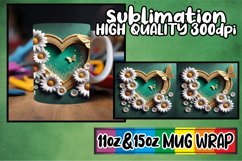 Amazing vibes sublimation 11oz 15oz mug wrap, 3D Heart Product Image 1