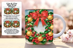 Vibrant 11oz Mug Wrap Png Template , 3D Xmas Product Image 1