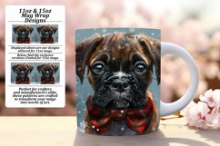 Festive Winter Dog Mug Wrap Sublimation 11oz/15oz Product Image 1