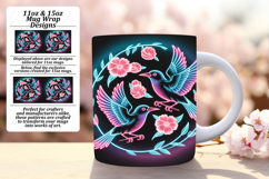 Trendy 11oz Mug Wrap Png Artwork , Birds Product Image 1