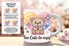 Chic 15oz Mug Wrap Png Template , Valentines Day Product Image 1