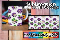 3D Blossom Embroidered Wrap - Sublime Mug 11oz &amp; 15oz Product Image 1