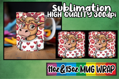 Serene days 11oz 15oz sublimation wrap, Cute Cow Product Image 1