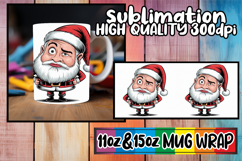 Enchanted mornings 11oz 15oz sublimation wrap, Funny Santa Product Image 1