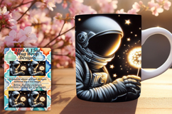Joyful 15oz Mug Wrap Png Design , Astronaut Product Image 1