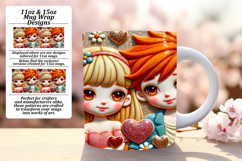 Custom 11oz Mug Wrap Png Artwork , 3D Characters Product Image 1