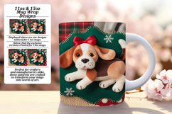Cute 15oz Mug Wrap Png Artwork , Holiday Pets Product Image 1