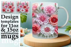 Blooming 3D Flower Mug Wrap 11oz 15oz Product Image 1