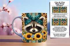 Lovely 11oz Mug Wrap Png Artwork , Cute Animals Product Image 1