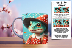 DYNAMIC PNG for 11oz Mug Wrap , Halloween Dino Product Image 1