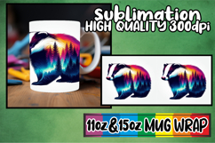 Wonderful morning sublimation 11oz 15oz mug wrap, Animals Ar Product Image 1