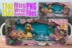 Mug Wrap - 3D Animals Hole in Wall Product Image 1