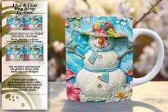 Christmas Cheer Snowman Mug Wrap 11oz/15oz Summer Spirit Product Image 1