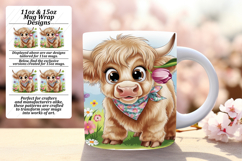 Dynamic 11oz Mug Wrap Png Artwork , Cute Cow Product Image 1