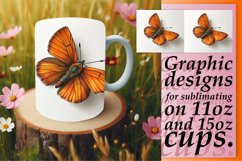 Mug Wrap with Graceful Butterflies Product Image 1