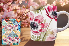 Inspirational 11oz Mug Wrap Png Artwork , Flowers Product Image 1