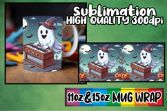 Cozy evenings 11oz 15oz sublimation wrap, Ghost Product Image 1