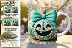 Customized Png For 15oz Mug Wrap , Cute Pumpkin Product Image 1