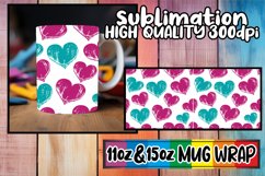 Valentines Day 3D Heart Mug Design - Sublimation Product Image 1