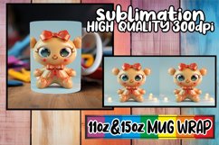 11oz 15oz Mug Wrap with 3D Holiday Characters Product Image 1