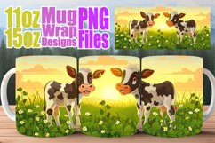 Charming Cow Mug Wraps for 11oz and 15oz Spring Cups Product Image 1