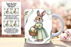 Trendy 11oz Mug Wrap Png Design , Easter Bunny Product Image 1