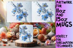 Petal Harmony: Sublimation Mug Wrap 11oz 15oz Product Image 1