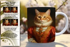 Cat Lovers' Delight: Colorful Mug Wrap Design Product Image 1