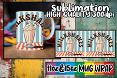 Whimsical evenings 11oz 15oz sublimation wrap, Retro Food Product Image 1