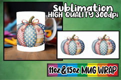 Whimsical views 11oz 15oz sublimation wrap, Pumpkin Watercol Product Image 1