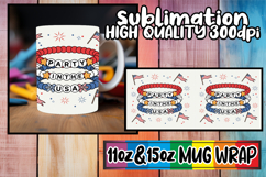 Cozy mornings 11oz 15oz sublimation wrap, Patriotic Product Image 1