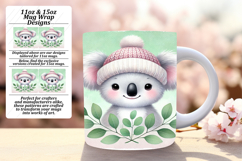 Chic 15oz Mug Wrap Png Design , Cute Animals Product Image 1