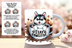 Charming 15oz Mug Wrap Png Design , Coffee Dog Product Image 1