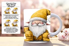 Holiday Gnome Watercolor Design 11oz/15oz Mug Sublimation Product Image 1