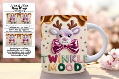 Vibrant 15oz Mug Wrap Png Template , Holiday Product Image 1