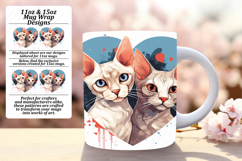 Playful 11oz Png Mug Wrap Template , Cute Cat Product Image 1