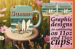 Summer Retro Splash: Sublimated Mug Wrap Product Image 1