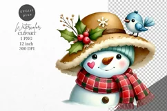 Christmas clipart, Snowman clipart, Winter sublimation Product Image 1