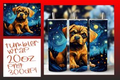 Dog Painting Tumbler Wrap - Abstract 20oz Design Product Image 1