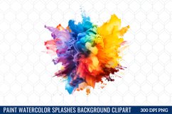 Watercolor Splashes Background Clipart Product Image 1