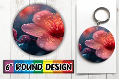 Vibrant Blossom PNG: Sublimated Spring Keychain Product Image 1