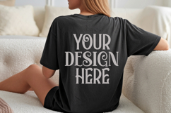 Black Comfort Colors C1717 Shirt Mockup, CC 1717 T-shirt Product Image 1