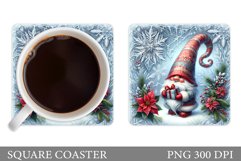 Christmas Gnome Coaster Design. Christmas Gnome Sublimation Product Image 1
