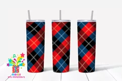 Buffalo Plaid Christmas Skinny tumbler Sublimation #4 Product Image 1