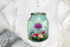 Watercolor Floral Jar PNG Clipart Product Image 2