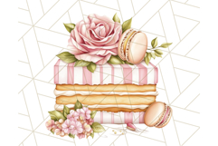 Pastel Tea Clip Art PNG with Sweets and Floral Accents Png Product Image 2
