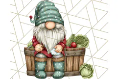 Farmer Gnome Clipart, Cute Farm Gnomes PNG Illustrations Product Image 2