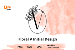 The Floral Initial Design Product Image 1