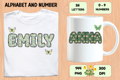 Garden Nature Beauty Alphabet PNG Letters &amp; Numbers 300DPI Product Image 6